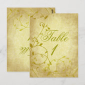 Rose II Vintage Tischnummer Reben (Vorne/Hinten)