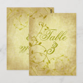 Rose II Vintage Tischnummer Reben (Vorne/Hinten)