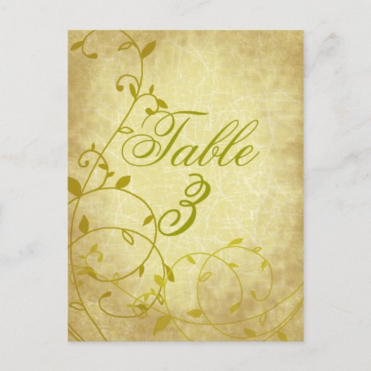 Rose II Vintage Tischnummer Reben (Vorderseite)
