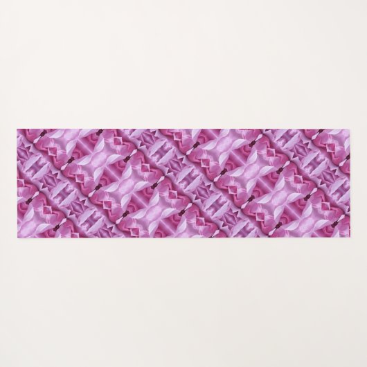 Rose Ikat 2 Yogamatte (Rückseite (Horizontal))