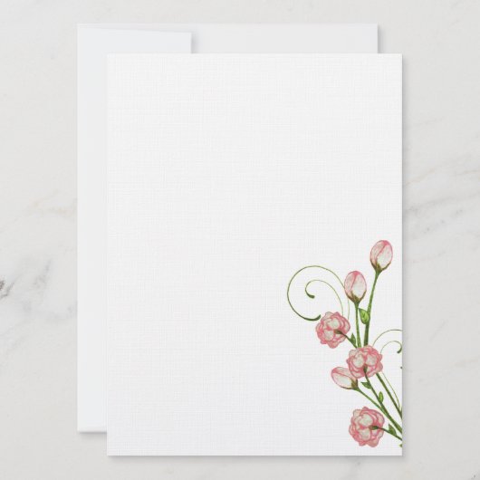 Rose im Blumengarten Einladung (Rückseite)