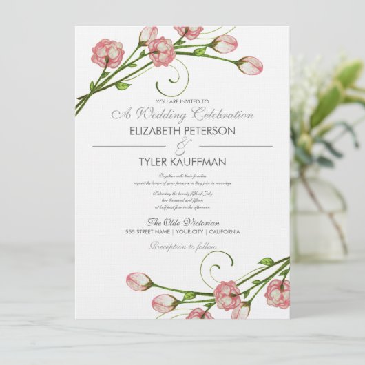 Rose im Blumengarten Einladung (Stehend Vorderseite)