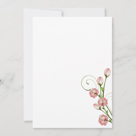 Rose im Blumengarten Einladung (Rückseite)