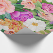 Rose im Blumengarten Wasserfarben Cosmos Geschenkpapier (Ecke)