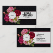 Rose im Blumenstil Visitenkarte (Vorne/Hinten)