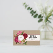 Rose im Blumenstil Visitenkarte (Stehend Vorderseite)