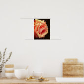 Rose im Blut abdrücken Poster (Küche)