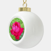 Rose im Blut Keramik Kugel-Ornament (Rechts)