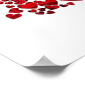 Rose im Braut- und Körperherz drucken Poster (Ecke)
