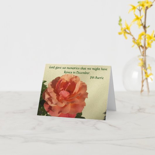 Rose im Dezember Notecard Karte (Gelbe Blume)