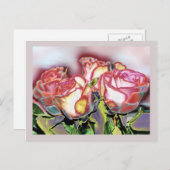 Rose im Dezember, Postkarte (Vorne/Hinten)