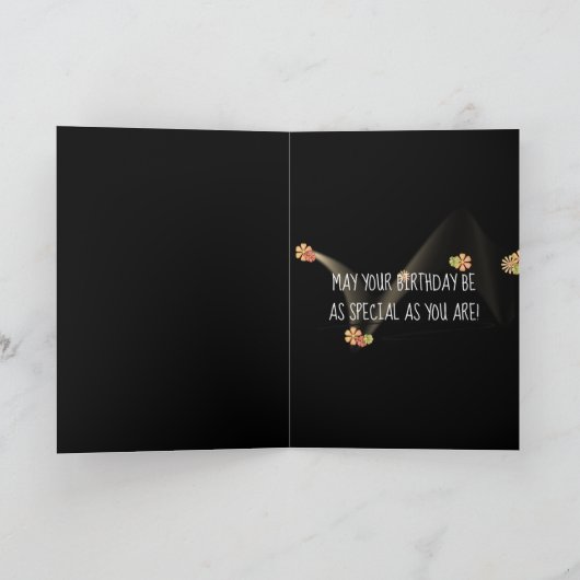 Rose im Drahtflüstern Geburtstag Karte (Innenseite)