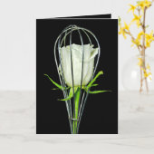 Rose im Drahtflüstern Geburtstag Karte (Gelbe Blume)