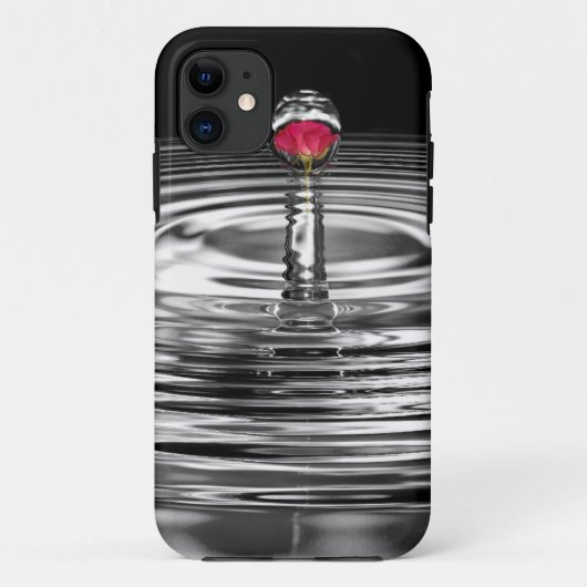 Rose im Droplet Case-Mate iPhone Hülle (Rückseite)