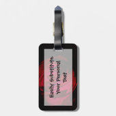 Rose im Dunkeln Abstrakter Impressionismus Gepäckanhänger (Rückseite vertikal)