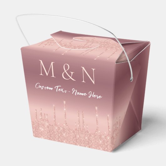 Rose im Feld Gastgeschenk Hochzeit Blush-Markierun Geschenkschachtel (Rückseite)