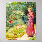 Rose im Garten durch Childe Hassam Poster (Vorne)