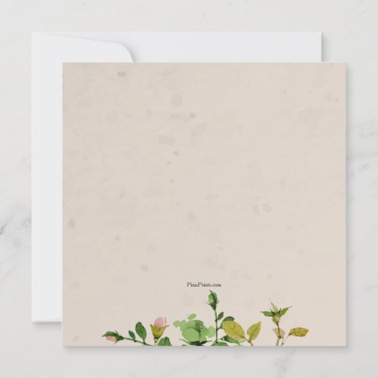 Rose im Garten Einladung (Rückseite)