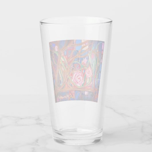 Rose im Garten Glas (Rückseite)