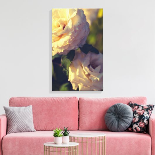 Rose im Garten Leinwanddruck (Insitu (Wohnzimmer))