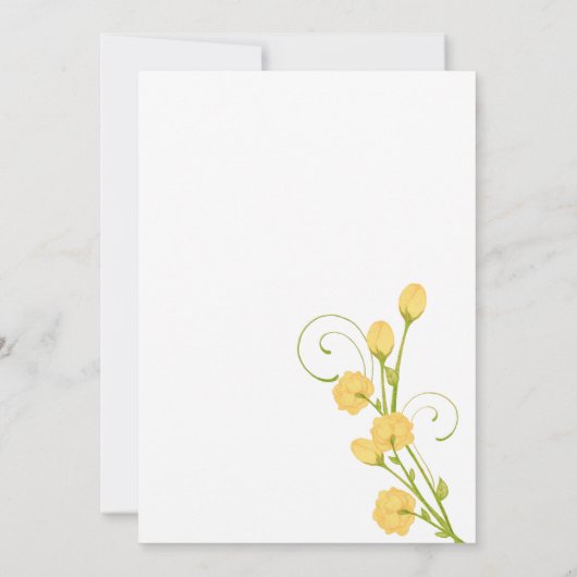 Rose im Gelben Garten - Einladung zur Hochzeit (Rückseite)