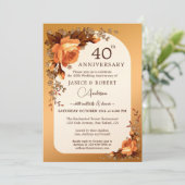 Rose im Herbst Einladung (Stehend Vorderseite)