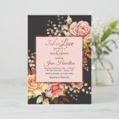 Rose im Herbst Einladung (Stehend Vorderseite)