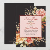 Rose im Herbst Einladung (Vorne/Hinten)