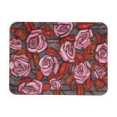 Rose im Herbst Kunst im Blumengarten Rustikale Blu Magnet (Horizontal)