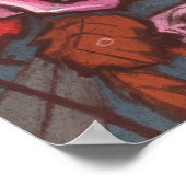 Rose im Herbst Kunst im Blumengarten Rustikale Blu Poster (Ecke)