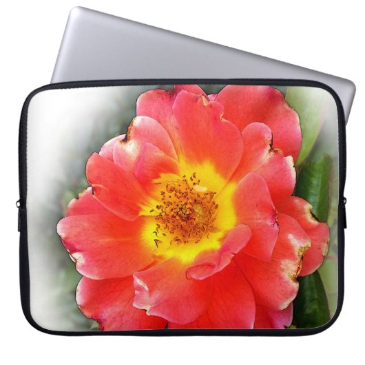 Rose im Herbst Laptopschutzhülle (Vorderseite)