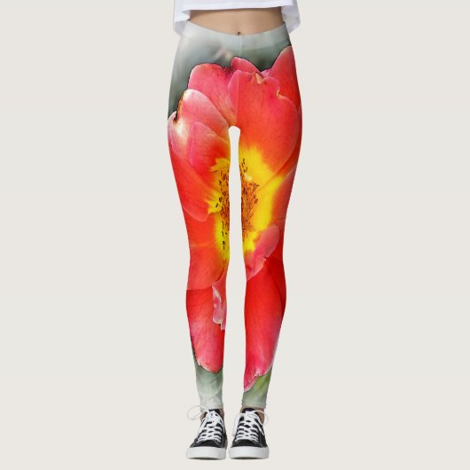 Rose im Herbst Leggings (Vorderseite)