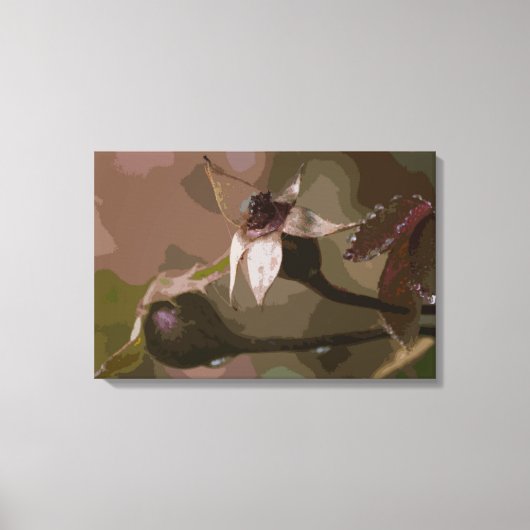 Rose im Herbst Leinwanddruck (Vorderseite)