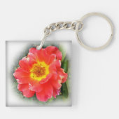 Rose im Herbst Schlüsselanhänger (Rückseite)