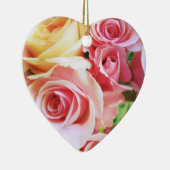 Rose im Herzen Keramikornament (Rechts)