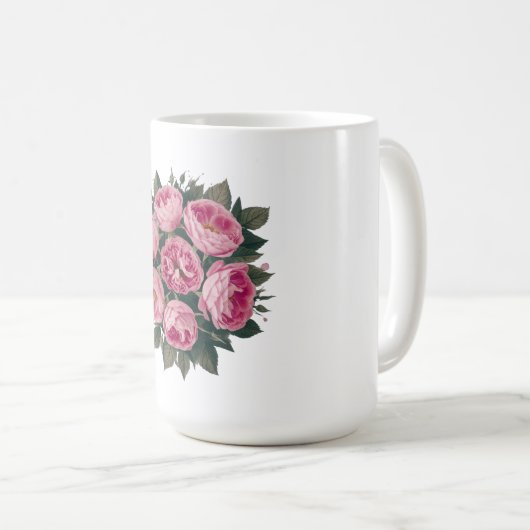 Rose im Juni: Personalisierter Geburtstag Kaffeetasse (VorderseiteRechts)