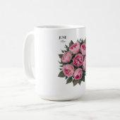 Rose im Juni: Personalisierter Geburtstag Kaffeetasse (Vorderseite Links)