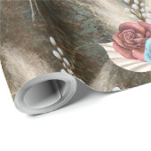 Rose im Lilien-Hintergrund Geschenkpapier (Rolleneckpunkt)
