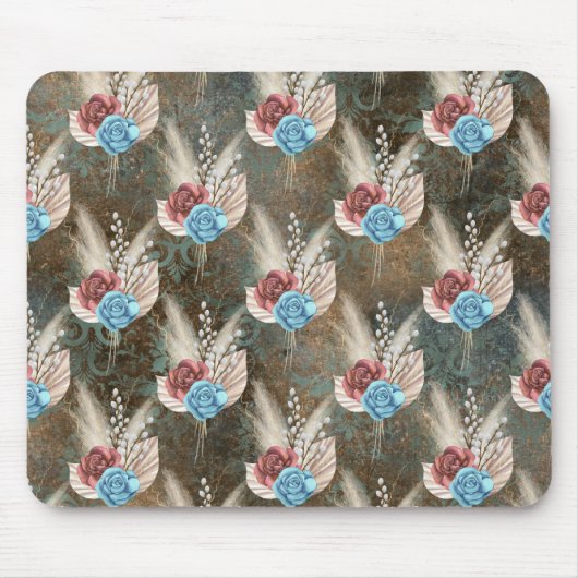 Rose im Lilien-Hintergrund Mousepad (Vorne)