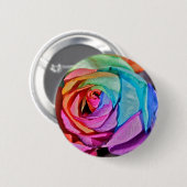 Rose im Multifarbeknopf-Abzeichen Button (Vorne & Hinten)