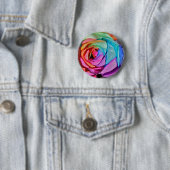 Rose im Multifarbeknopf-Abzeichen Button (Beispiel)