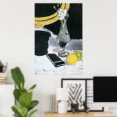Rose im Orkanglas, Matisse Style Poster (Heimbüro)