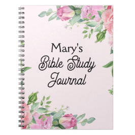 Rose im Pink Bible Studies Journal Notizblock