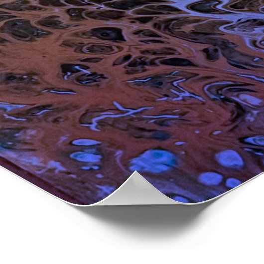 Rose im Regendruck Poster (Ecke)