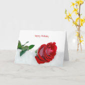 Rose im Schnee Geburtstag Karte (Gelbe Blume)