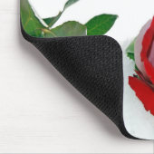 Rose im Schnee mit Zitat Mousepad (Ecke)