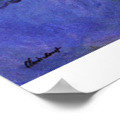 Rose im See von Claude Monet Poster (Ecke)