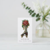 Rose im Skate Antiquitätenhändler Visitenkarte (Stehend Vorderseite)