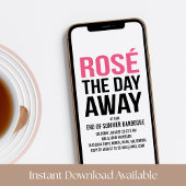 Rose im Sommer-Party des Tages Einladung