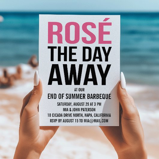 Rose im Sommer-Party des Tages Einladung